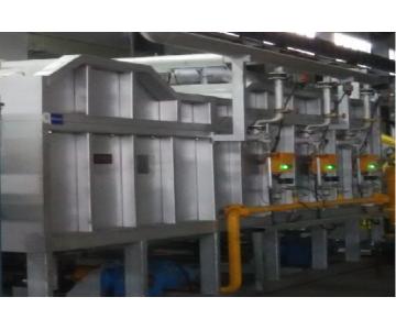 Gas heating and tempering furnace